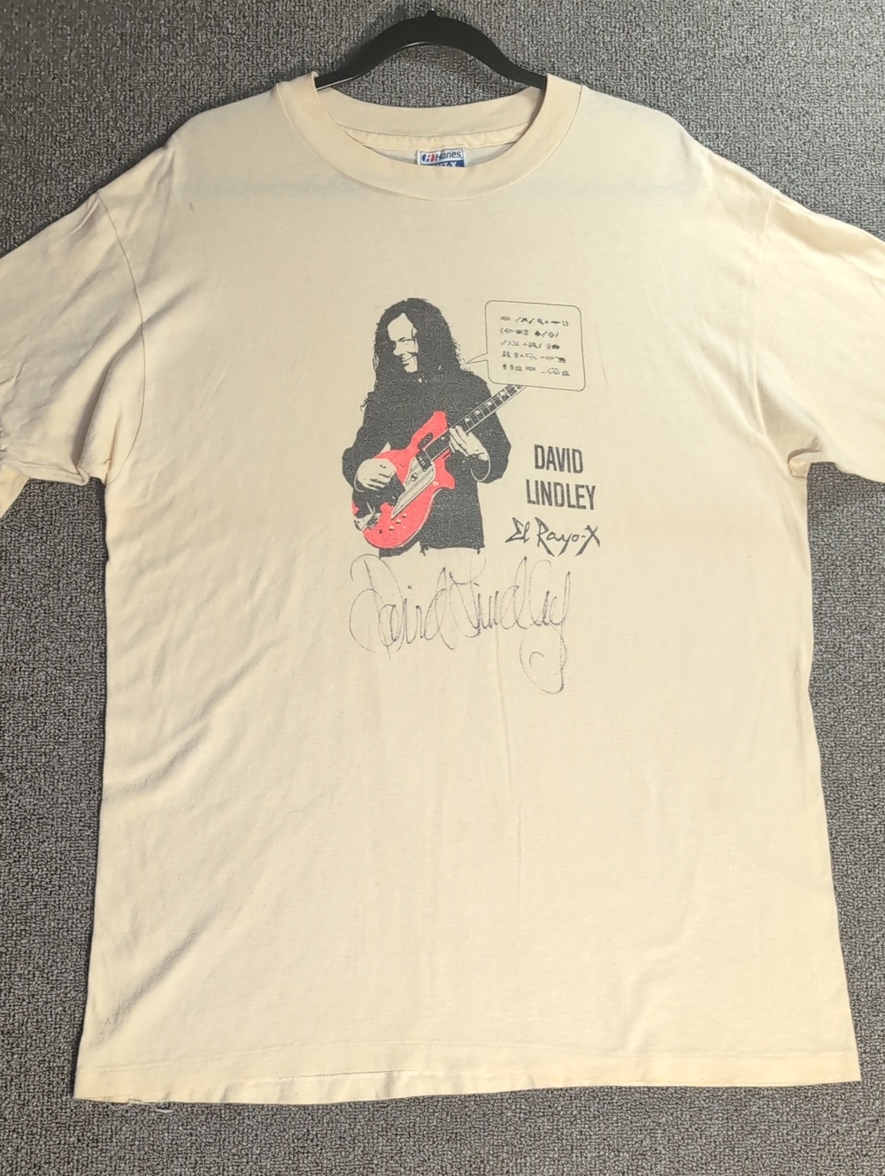 Vintage 80s David Lindley El Rayo-X Autographed T-shirt Single Stitch Size XL